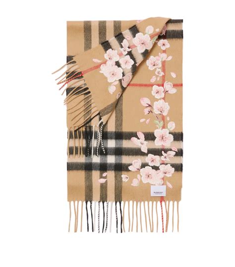 burberry cherry blossom scarf|authentic Burberry cashmere scarf.